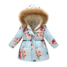 Carregar imagem no visualizador da galeria, Kids Girls Jacket 2020 Autumn Winter Jacket For Girls Coat Baby Warm Hooded Outerwear Coat Girls Clothing Children Down Parkas
