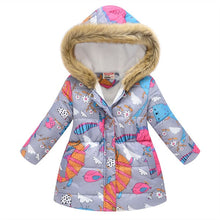 Carregar imagem no visualizador da galeria, Kids Girls Jacket 2020 Autumn Winter Jacket For Girls Coat Baby Warm Hooded Outerwear Coat Girls Clothing Children Down Parkas
