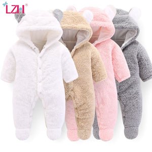 LZH Baby Winter Overalls For Baby Girls Costume 2020 Autumn Newborn Clothes Baby Rompers For Baby Boys Jumpsuit Infant Clothing