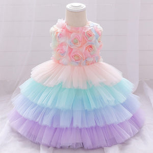 Summer Dress for Girl Baby Christening Gown First 1st Birthday Dress Party Girl Baby Clothing Toddler Clothes Infant Vestidos