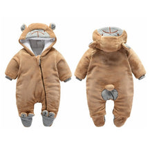 Cargar imagen en el visor de la galería, Baby clothing Boy girls Clothes Cotton Newborn toddler rompers cute Infant bear new born winter Hoodie romper   0-18M
