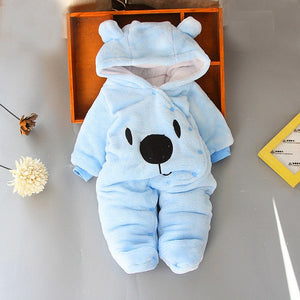 Baby clothing Boy girls Clothes Cotton Newborn toddler rompers cute Infant bear new born winter Hoodie romper   0-18M