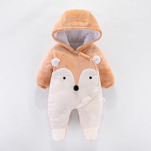 Baby clothing Boy girls Clothes Cotton Newborn toddler rompers cute Infant bear new born winter Hoodie romper   0-18M