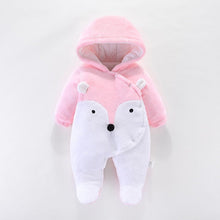 Cargar imagen en el visor de la galería, Baby clothing Boy girls Clothes Cotton Newborn toddler rompers cute Infant bear new born winter Hoodie romper   0-18M
