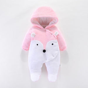 Baby clothing Boy girls Clothes Cotton Newborn toddler rompers cute Infant bear new born winter Hoodie romper   0-18M