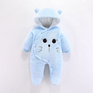 Baby clothing Boy girls Clothes Cotton Newborn toddler rompers cute Infant bear new born winter Hoodie romper   0-18M