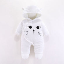 Cargar imagen en el visor de la galería, Baby clothing Boy girls Clothes Cotton Newborn toddler rompers cute Infant bear new born winter Hoodie romper   0-18M
