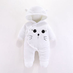 Baby clothing Boy girls Clothes Cotton Newborn toddler rompers cute Infant bear new born winter Hoodie romper   0-18M