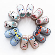 Cargar imagen en el visor de la galería, Baby Socks With Rubber Soles Infant Newborn Baby Girls Boys Autumn Winter Children Floor Socks Shoes Anti Slip Soft Sole Sock
