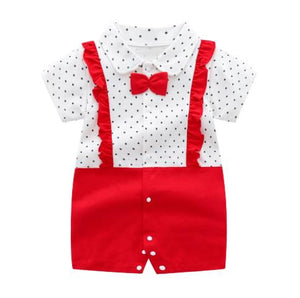 New Born Baby Clothing Summer Gentleman Rompers 0-12M Baby Boys Cotton Jumpsuit Baby Body Clothes Newborn Unisex Thin Costumes