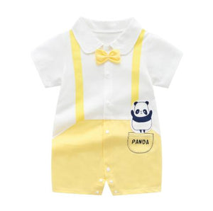 New Born Baby Clothing Summer Gentleman Rompers 0-12M Baby Boys Cotton Jumpsuit Baby Body Clothes Newborn Unisex Thin Costumes