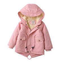 Cargar imagen en el visor de la galería, Children Winter Fleece Outdoor Jackets for Boys Hooded Warm Kids Boy Outerwear Windbreaker Autumn Casual Baby Boy Coats Clothing
