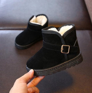 2020 KIDS Boys Girls Snow Boots Shoes Winter Warm Plush Inside Cow Muscle Sole Child Snow Boots Shoes For Baby Girls Boys Boots