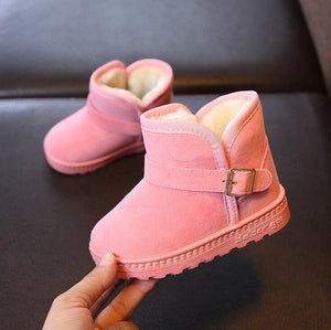 2020 KIDS Boys Girls Snow Boots Shoes Winter Warm Plush Inside Cow Muscle Sole Child Snow Boots Shoes For Baby Girls Boys Boots