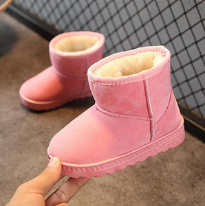 2020 KIDS Boys Girls Snow Boots Shoes Winter Warm Plush Inside Cow Muscle Sole Child Snow Boots Shoes For Baby Girls Boys Boots