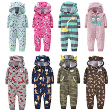 Cargar imagen en el visor de la galería, 2020 Newborn Baby Winter Hoodie Clothes boys Baby clothing Girl 9m-24m Boy Jumpsuit christmas baby Romper warm clothing for kids
