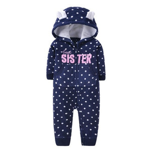 2020 Newborn Baby Winter Hoodie Clothes boys Baby clothing Girl 9m-24m Boy Jumpsuit christmas baby Romper warm clothing for kids