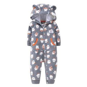 2020 Newborn Baby Winter Hoodie Clothes boys Baby clothing Girl 9m-24m Boy Jumpsuit christmas baby Romper warm clothing for kids