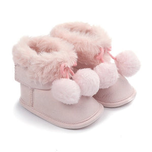 Cute Autumn Winter Infants  Shoes Baby Girl Boy Polka Dot Knitting Boots Casual Sneakers Non-slip Soft Soled Walking Shoes