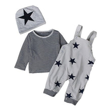 Cargar imagen en el visor de la galería, Brand Romper Set Fashion Cartoon Roupas De Bebes Bodysuit+Hat+Pant 3pcs Baby Boy Clothing Set Cute Animal Newborn Baby Clothes
