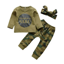 Carregar imagem no visualizador da galeria, Newborn Baby Boys Girls Clothes Daddy/Mummy Letter 3Pcs Outfits Set Long Sleeve T-shirt+Pants Infant Toddler Clothing Suit
