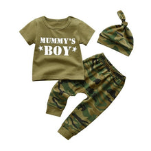 Carregar imagem no visualizador da galeria, Newborn Baby Boys Girls Clothes Daddy/Mummy Letter 3Pcs Outfits Set Long Sleeve T-shirt+Pants Infant Toddler Clothing Suit
