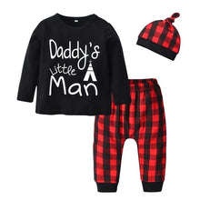 Carregar imagem no visualizador da galeria, Newborn Baby Boys Girls Clothes Daddy/Mummy Letter 3Pcs Outfits Set Long Sleeve T-shirt+Pants Infant Toddler Clothing Suit
