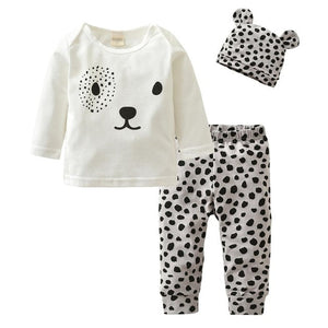 Newborn Baby Boys Girls Clothes Daddy/Mummy Letter 3Pcs Outfits Set Long Sleeve T-shirt+Pants Infant Toddler Clothing Suit