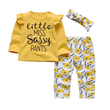 Carregar imagem no visualizador da galeria, Newborn Baby Boys Girls Clothes Daddy/Mummy Letter 3Pcs Outfits Set Long Sleeve T-shirt+Pants Infant Toddler Clothing Suit
