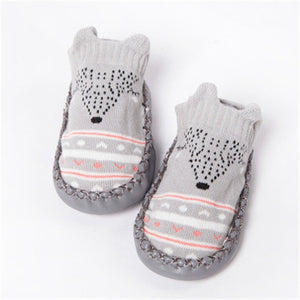 2020 Fashion Baby Socks With Rubber Soles Infant Sock Newborn Autumn Winter Children Floor Socks Shoes Anti Slip Soft Sole Sock