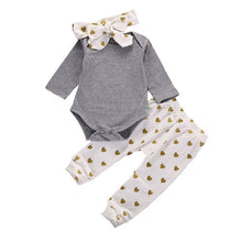 Carregar imagem no visualizador da galeria, Newborn Baby Girl Clothes Set Fashion Leopard Pants Pink Letter Print Tops Headband 3Pcs Autumn Toddler Infant Clothing Outfits
