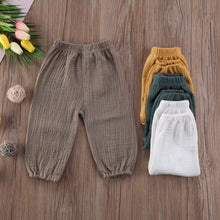 Cargar imagen en el visor de la galería, 2020 Autumn Winter Kids Children Baby Girl Cotton Leggings Full Length Wrinkled Pantalettes Pants Girls Long Trousers Pants
