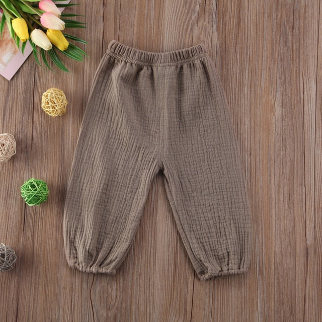 2020 Autumn Winter Kids Children Baby Girl Cotton Leggings Full Length Wrinkled Pantalettes Pants Girls Long Trousers Pants