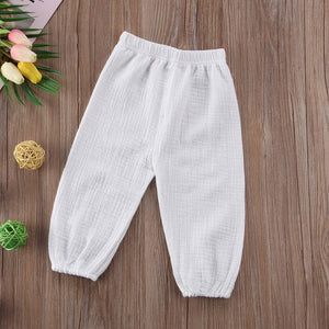 2020 Autumn Winter Kids Children Baby Girl Cotton Leggings Full Length Wrinkled Pantalettes Pants Girls Long Trousers Pants