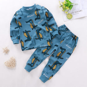 2019 Autumn New Baby Clothing Set Cartoon Cotton Baby Boys Clothing Girls Suit Set 0-3 Year Baby Clothes