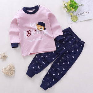 2019 Autumn New Baby Clothing Set Cartoon Cotton Baby Boys Clothing Girls Suit Set 0-3 Year Baby Clothes