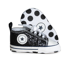 将图片加载到图库查看器，Baby Shoes Boy Girl Star Solid Sneaker Cotton Soft Anti-Slip Sole Newborn Infant First Walkers Toddler Casual Canvas Crib Shoes
