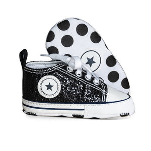 Baby Shoes Boy Girl Star Solid Sneaker Cotton Soft Anti-Slip Sole Newborn Infant First Walkers Toddler Casual Canvas Crib Shoes