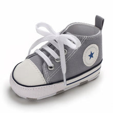 将图片加载到图库查看器，Baby Shoes Boy Girl Star Solid Sneaker Cotton Soft Anti-Slip Sole Newborn Infant First Walkers Toddler Casual Canvas Crib Shoes
