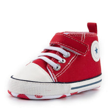 将图片加载到图库查看器，Baby Shoes Boy Girl Star Solid Sneaker Cotton Soft Anti-Slip Sole Newborn Infant First Walkers Toddler Casual Canvas Crib Shoes
