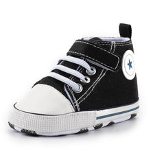 将图片加载到图库查看器，Baby Shoes Boy Girl Star Solid Sneaker Cotton Soft Anti-Slip Sole Newborn Infant First Walkers Toddler Casual Canvas Crib Shoes
