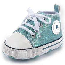 将图片加载到图库查看器，Baby Shoes Boy Girl Star Solid Sneaker Cotton Soft Anti-Slip Sole Newborn Infant First Walkers Toddler Casual Canvas Crib Shoes
