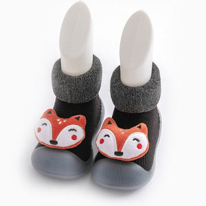 baby sock shoes for winter thick cotton animal styles cute baby floor shoes anti-slip first walkers 0-3 years