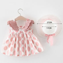 Carregar imagem no visualizador da galeria, Melario Children&#39;s Clothing Baby Girl Clothes Summer Party Clothing for Girls Dress Cherry Dot Princess Dresses Bow Hat Outfits
