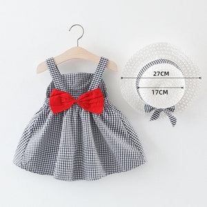 Melario Children's Clothing Baby Girl Clothes Summer Party Clothing for Girls Dress Cherry Dot Princess Dresses Bow Hat Outfits