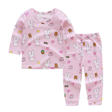 Cargar imagen en el visor de la galería, Cute Children&#39;s Autumn Pajamas Clothing Set Cartoon Boys &amp; Girls Sleepwear Suits Kids Long Sleeves Top + Pants Baby Home Clothes
