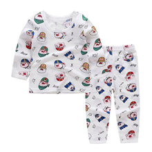 Cargar imagen en el visor de la galería, Cute Children&#39;s Autumn Pajamas Clothing Set Cartoon Boys &amp; Girls Sleepwear Suits Kids Long Sleeves Top + Pants Baby Home Clothes
