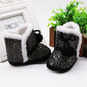 Warm Newborn Toddler Boots Winter First Walkers baby Girls Boys Shoes Soft Sole Fur Snow Booties for 0-18M