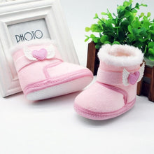 Carregar imagem no visualizador da galeria, Warm Newborn Toddler Boots Winter First Walkers baby Girls Boys Shoes Soft Sole Fur Snow Booties for 0-18M
