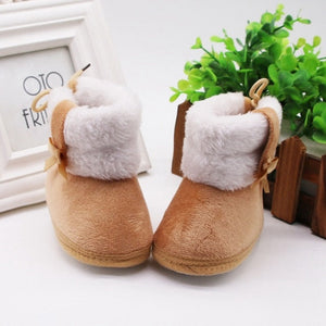 Warm Newborn Toddler Boots Winter First Walkers baby Girls Boys Shoes Soft Sole Fur Snow Booties for 0-18M